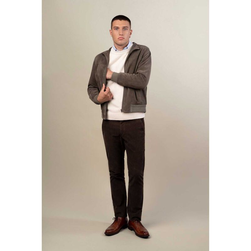 Rembrandt Bursa Khaki Green Suede Jacket image number 3
